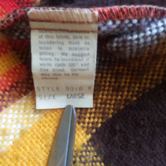 Vintage fringe plaid jacket Size L - Picture 9 of 9